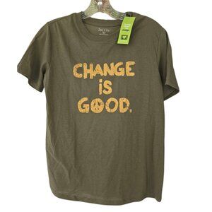 Zoe+Liv Cotton Blend Graphic T-Shirt *Change Is Good* Women's Small NWT